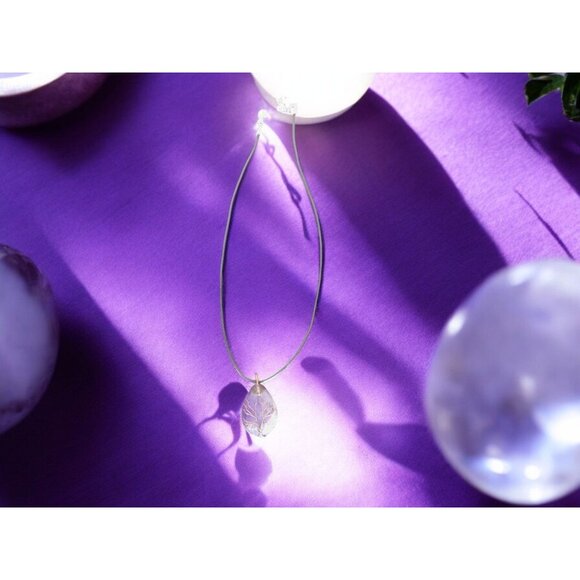 Amethyst Tree of Life Pendant Necklace Healing Crystal Jewelry 18" Cord - Picture 5 of 11